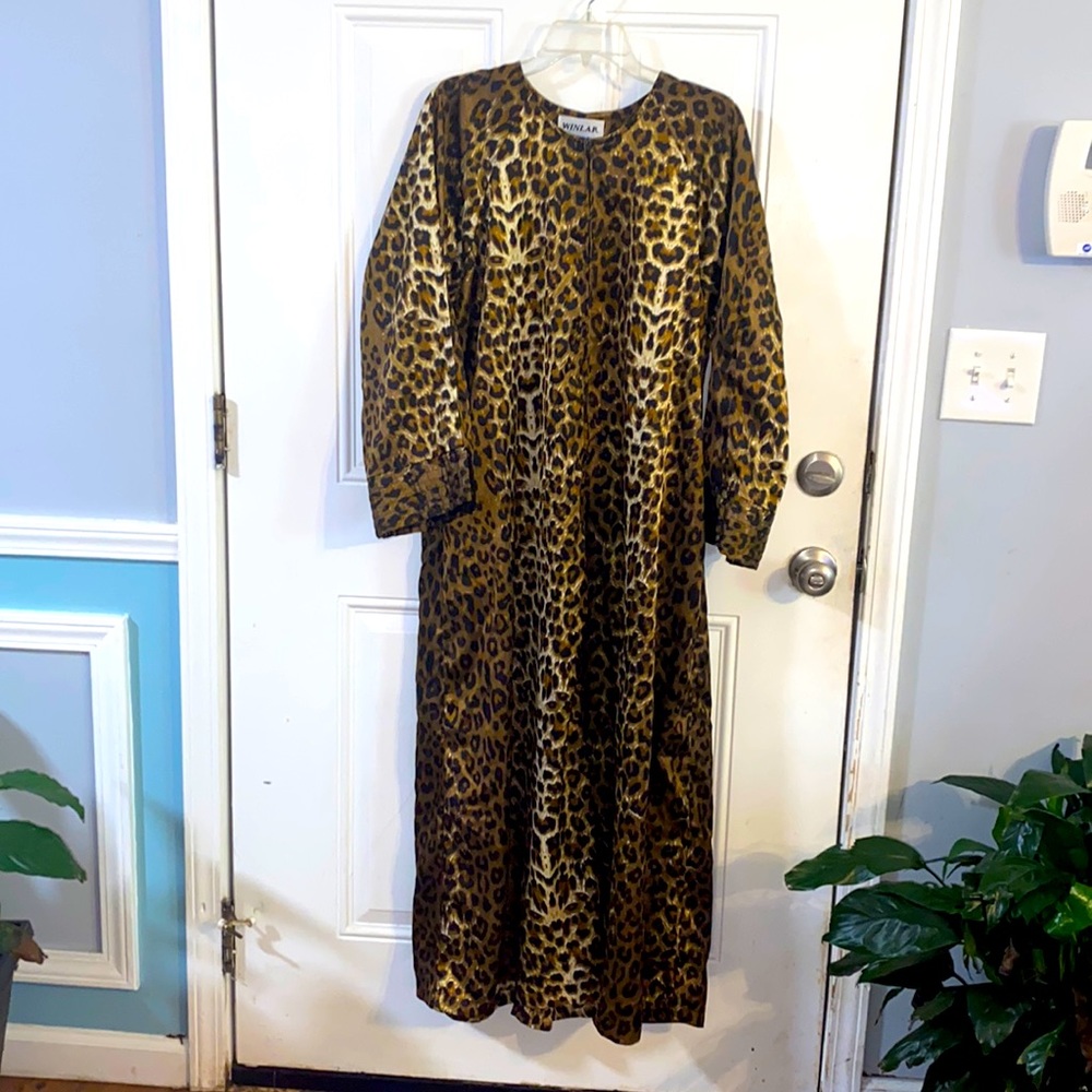 Oversized Animal Print Maxi Robe Gown Tunic Moo-Moo